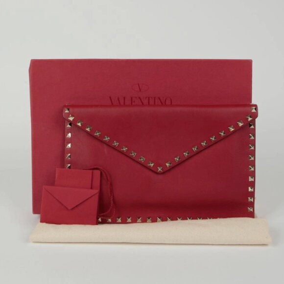 Valentino Garavani Rockstud Large Envelope Clutch Bag - Picture 3 of 6